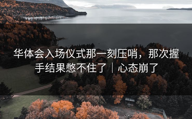 华体会入场仪式那一刻压哨，那次握手结果憋不住了｜心态崩了
